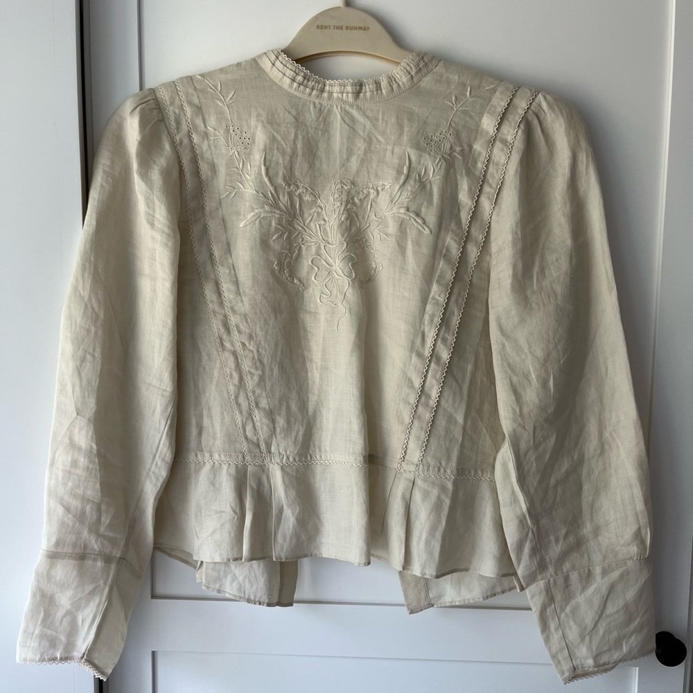 Doen Avonlea blouse in Marble.  Size S.